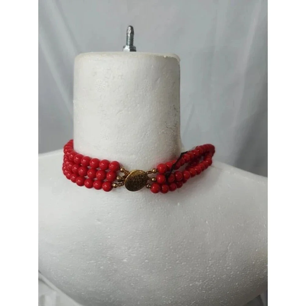 Genuine Lucite multi strand vintage necklace